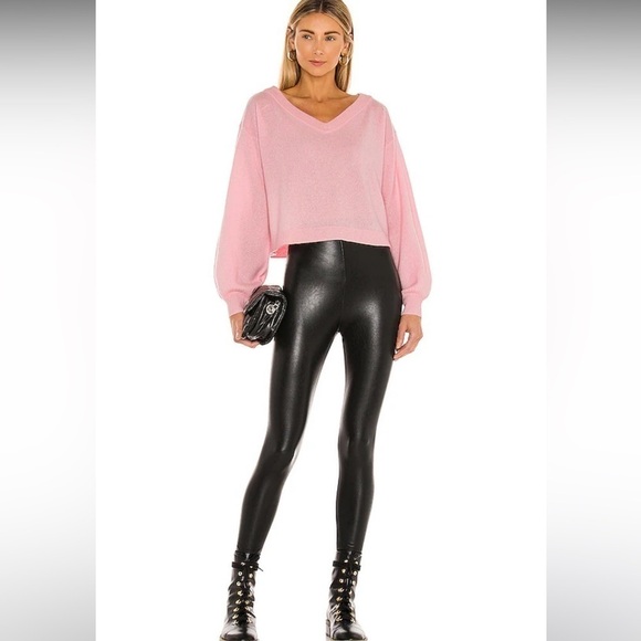 Commando Pants - Commando Perfect Control Faux Leather Legging in Black Size Extra Large